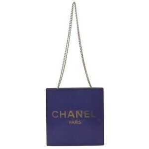 CHANEL Purple Logo Shoulder Bag